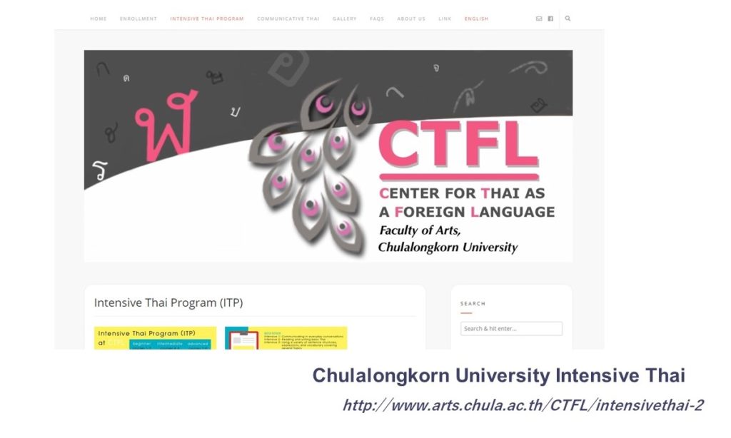 Chulalongkorn University Intensive Thai