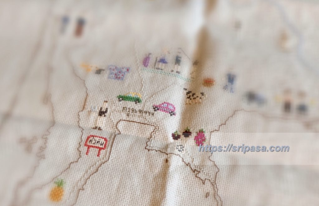 タイ地図刺繍　バンコク