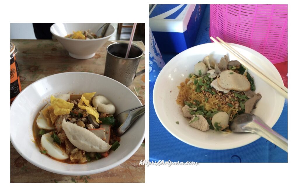 タイ・ホアヒンの麺料理（バミー）